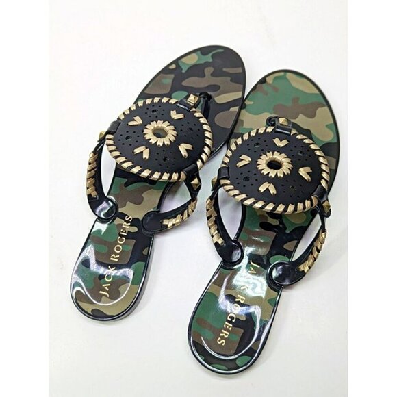 Jack Rogers Georgica Women's Jelly Camouflage Thong Sandals Size 9 (MSRP $60) - Picture 5 of 7